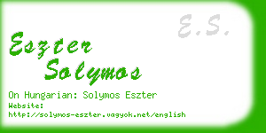 eszter solymos business card